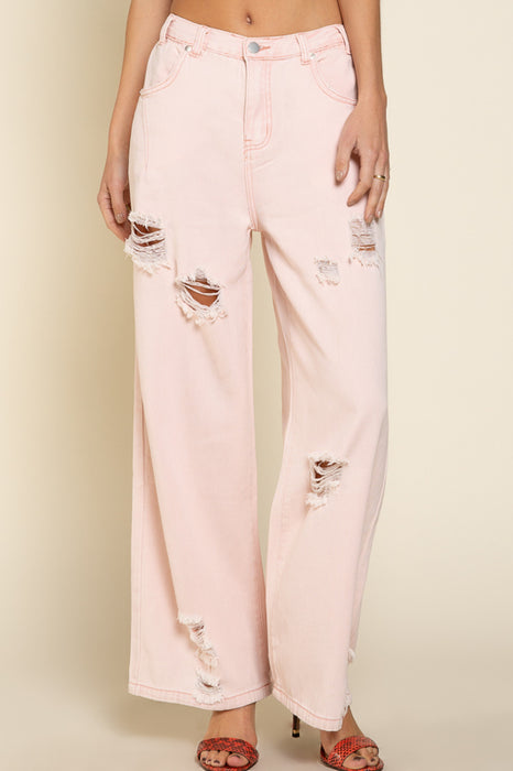 Powder Rose Twill Pants