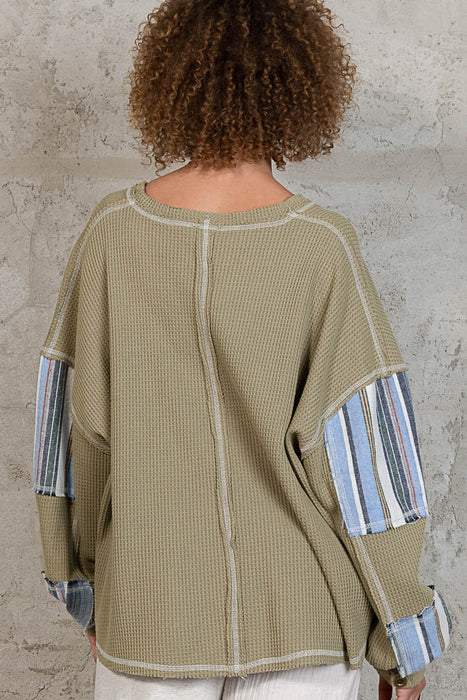Contrast Stripe Sweater