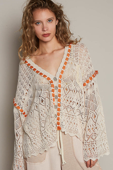 Natural Oversized Cardigan