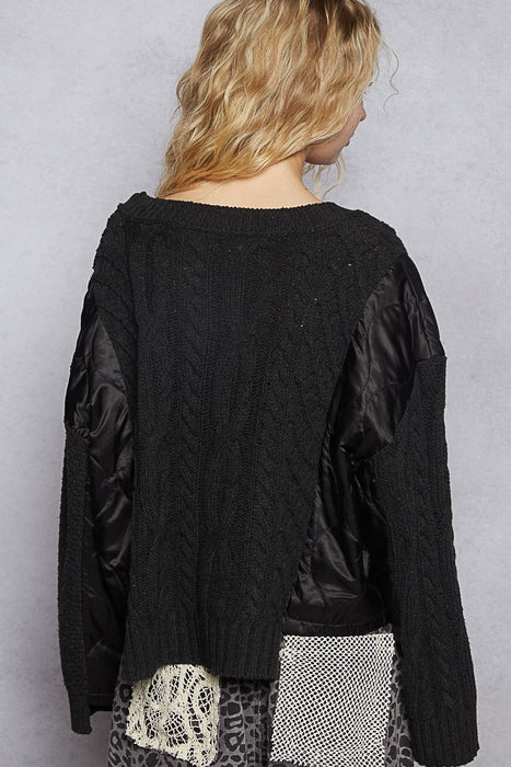 Quilted Patch Sweater