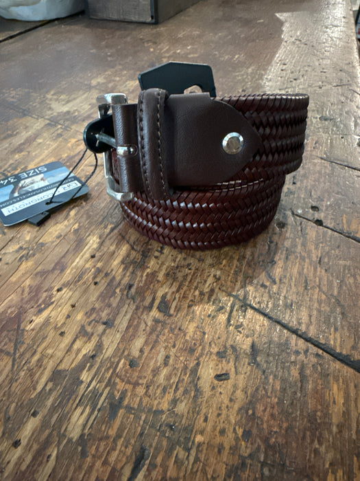 Essen Braided Leather Belt - Espresso