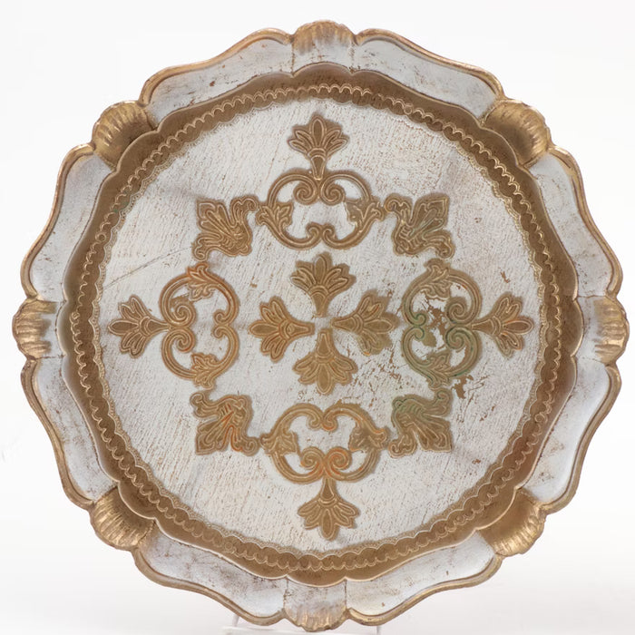 Italian Florentine Gilt Decorated Wood Trays, Mid-20th Century