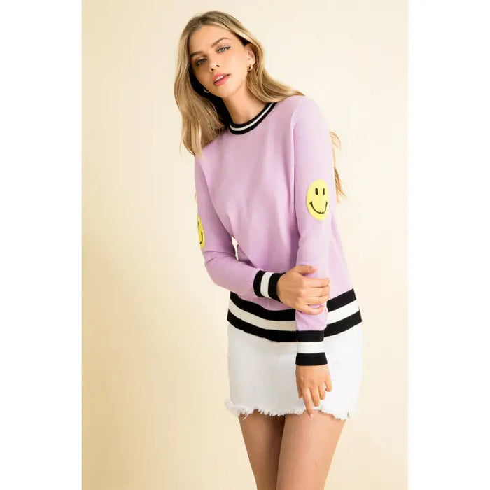 Smiley Face Knit Sweater