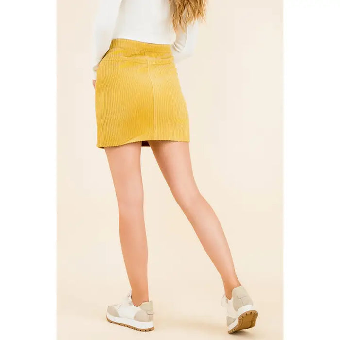 Corduroy Skirt with Pockets