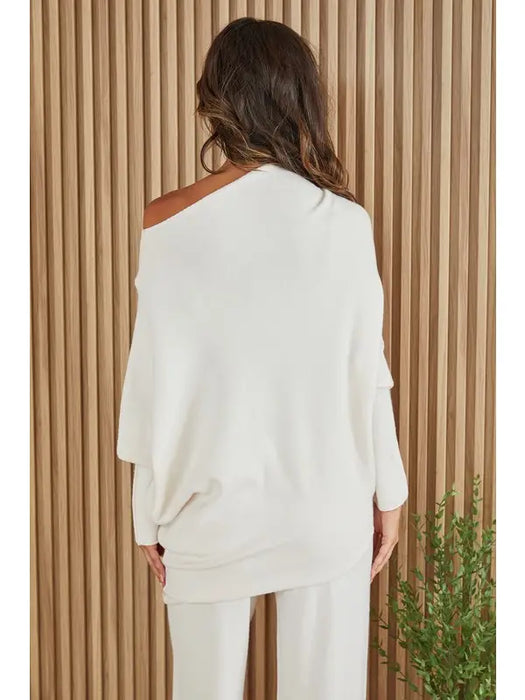 Asymmetrical Sweater- Ivory