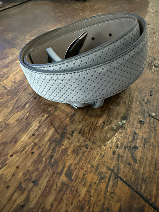 Grey Suede Invisible Stretch Belt