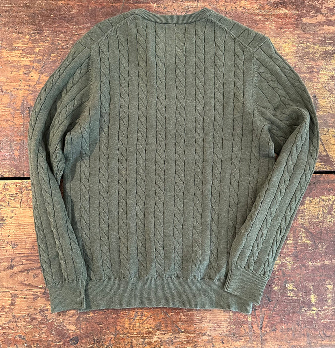 Olive Cable Knit Sweater
