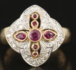 14K Ruby and 0.18 CTW Diamond Ring