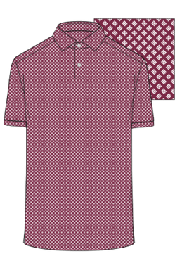 Halyard Polo- Mulberry Dash
