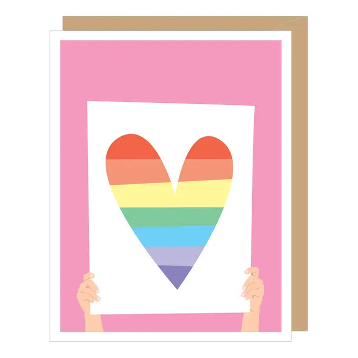 Rainbow Heart Love Card