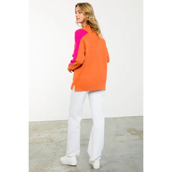 Colorblock Sleeve Sweater