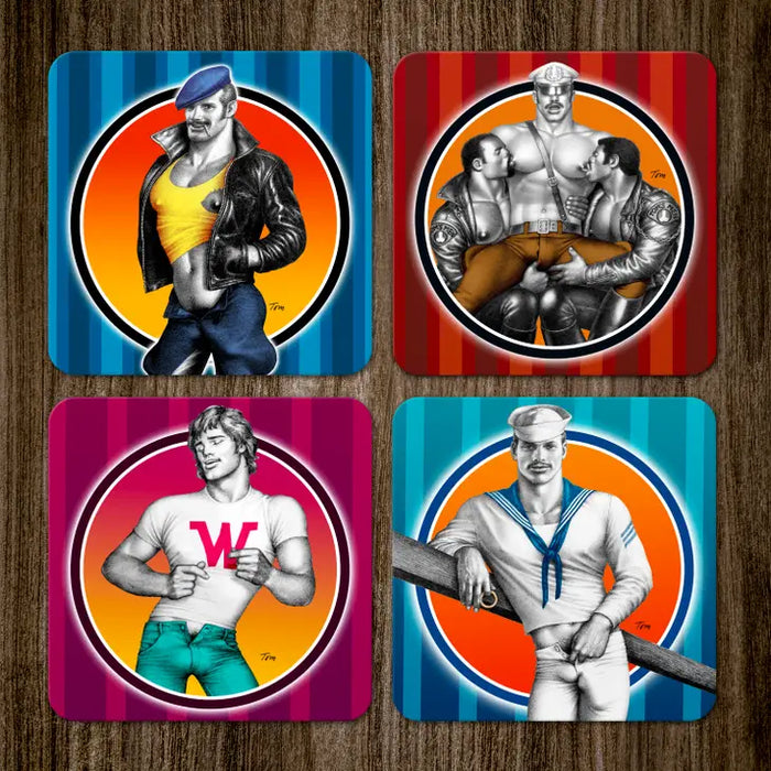 Tom of Finland 4 Coaster Set