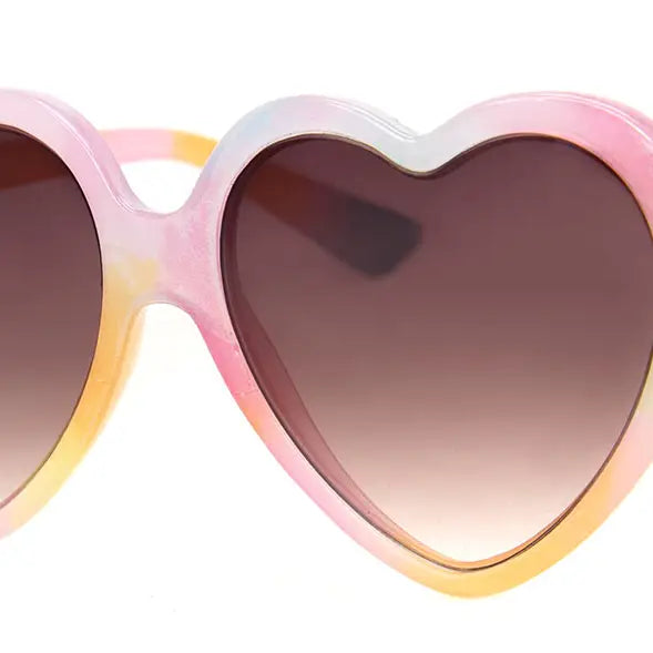 Multi Pastel Heart Glasses