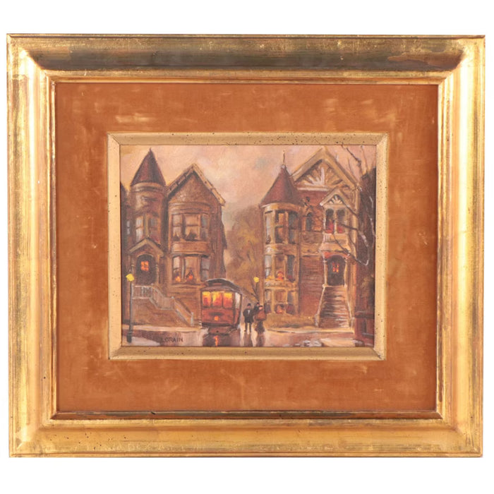 Lorain Oil Painting of Home Façades