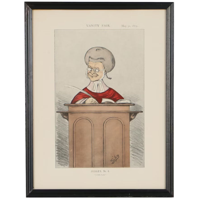 Collotype After Vanity Fair Illustration "Judges, No. 8 - A little Lush"
