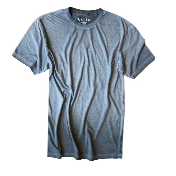 Crew Neck Short Sleeve Garment Dyed Tee - Capri Blue