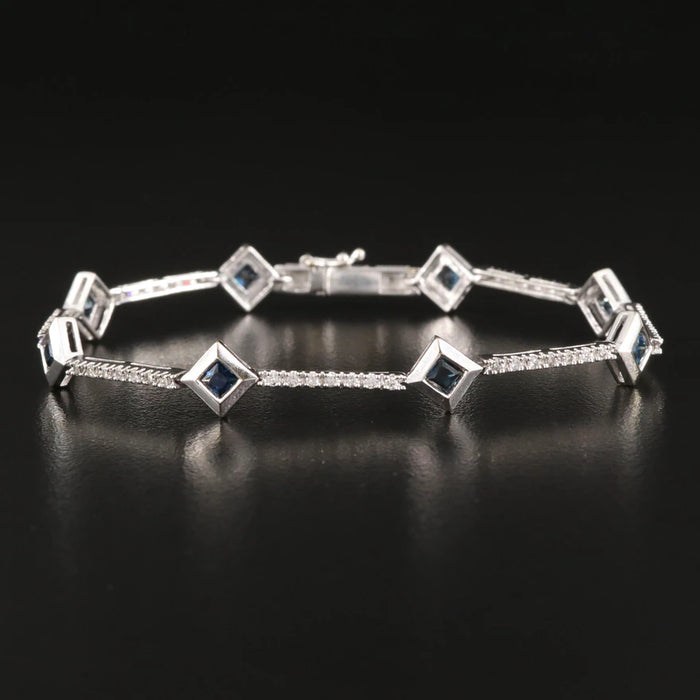 14K Sapphire and Diamond Bracelet