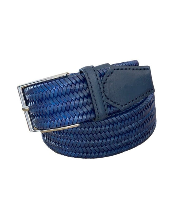 Braided Leather Belt Sapphire