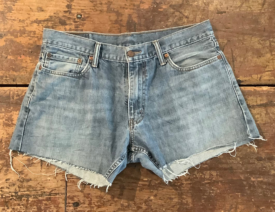 Levi Cut Off Shorts Blue Ruby