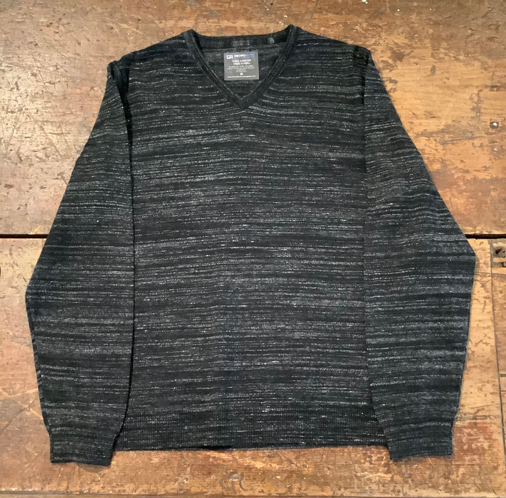 Black Tar V Neck Sweater