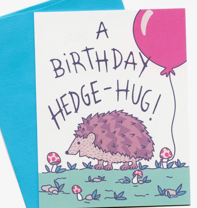Hedge Hug Birthday Card